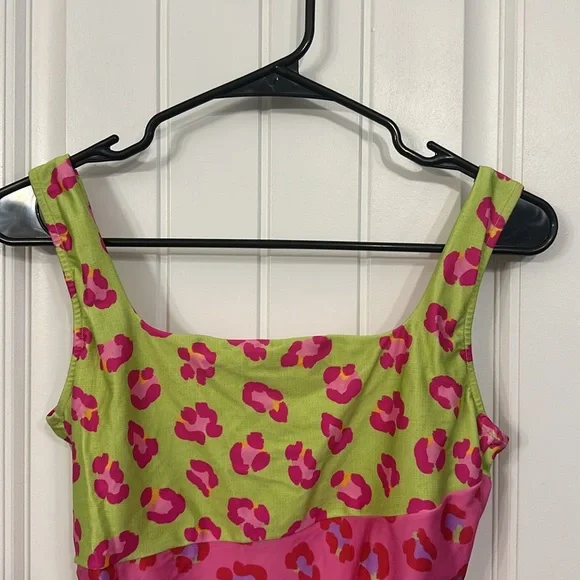 Farm Rio Maxi Leopard Patch One Piece Swimsuit Large - Picture 3 of 12